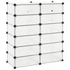 vidaXL Interlocking Shoe Organiser with 12 Compartments White