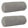 vidaXL Cushion Cover 2 pcs HEERLEN Light Grey &Oslash; 15 x 40 cm Corduroy