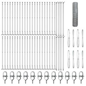 vidaXL Welded Wire Fence with Concrete Base 100 x 1 m (W x H)