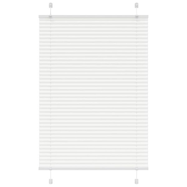 vidaXL Pleated Blind White 95x150 cm Fabric Width 94.4 cm Polyester
