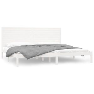 vidaXL Bed Frame without Mattress White 200x200 cm Solid Wood