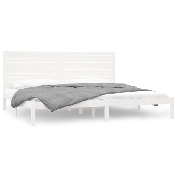 vidaXL Bed Frame without Mattress White 200x200 cm Solid Wood