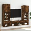 vidaXL 5 Piece TV Wall Units with LED Smoked Oak Engineered Wood