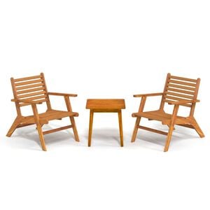 vidaXL Bistro Set | Brown | Solid acacia wood | Medium | Collapsible