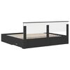 vidaXL Bed Frame Black and Silver 200 x 200 cm Engineered Wood