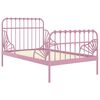 vidaXL Extendable Bed Frame without Mattress Pink Metal 80x130/200 cm