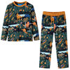 vidaXL Kids'Pyjamas with Long Sleeves Dark Green 104