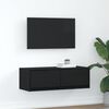 vidaXL TV Cabinet Black Oak 80x31x25.5 cm Engineered Wood