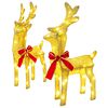vidaXL 3D Christmas Reindeer LOVIISA 2 pcs 80 LEDs Warm White