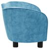 vidaXL Dog Sofa Turquoise 66x43x40 cm Plush
