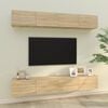 vidaXL Wall TV Cabinets 4 pcs Sonoma Oak 100x30x30 cm