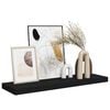 vidaXL Floating Wall Shelf Black 80x23.5x3.8 cm MDF
