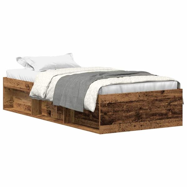 vidaXL Bed Frame without Mattress Old Wood 90x200cm Engineered Wood
