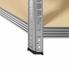 vidaXL Corner Shelf with Shelf Silver 90 x 90 x 198 cm Engineered Wood