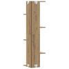 vidaXL Wall Corner Shelf Artisian Oak 36.5x36.5x140 cm Engineered Wood