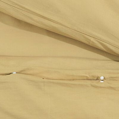 vidaXL Duvet Cover Set Taupe 155x220 cm Cotton
