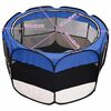 vidaXL Foldable Dog Playpen with Carrying Bag Blue 125x125x61 cm