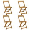 vidaXL Folding Garden Chairs Folding 4 pcs Natural 40 x 53 x 80 cm