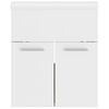 vidaXL Sink Cabinet with Built-in Basin White and Sonoma Oak Engineered Wood