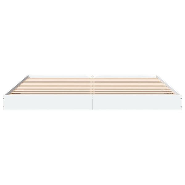 vidaXL Bed Frame without Mattress White 180x200 cm Engineered Wood
