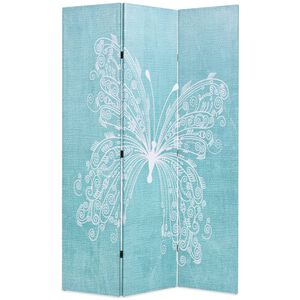 vidaXL Folding Room Divider 120x170 cm Butterfly Blue