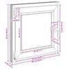 vidaXL Basement Window "RISOR" 50x50 cm Tilt&Turn DIN Left Anthracite