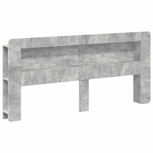 vidaXL Headboard Cabinet with Storage Concrete Grey Engineered Wood