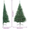 vidaXL Artificial Pre-lit Christmas Tree Green 210 cm PVC