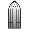 vidaXL Garden Mirror Black 70x30 cm Iron for Outdoor Use