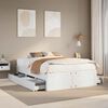vidaXL Bed Frame without Mattress with Drawers White 140x190 cm Solid Wood Pine