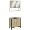 vidaXL 2 Piece Bathroom Furniture Set Sonoma Oak Engineered Wood