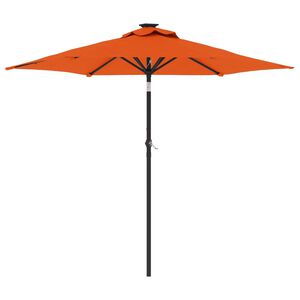 vidaXL Garden Parasol with Steel Pole Terracotta 225x225x212 cm