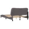 vidaXL Bed Frame with LED without Mattress "Hvar" Grey 140x200 cm