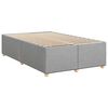 vidaXL Box Spring Bed with Mattress Light Grey 120x200 cm Fabric