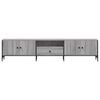 vidaXL TV Cabinet with Drawer Grey Sonoma 200x25x44 cm Engineered Wood