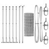 vidaXL Fence with Post Silver 0.6 x 10 m Steel