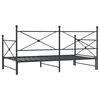 vidaXL Daybed with Trundle without Mattress Black 100x190 cm Steel