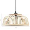 vidaXL Pendant Lamp Bamboo 40 W 30x12 cm Semicircle E27