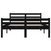 vidaXL Bed Frame without Mattress Black Solid Wood 140x190 cm