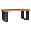 vidaXL Coffee Table 100x50x40 cm Solid Teak Wood and Polyresin