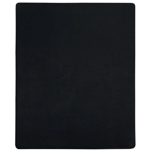vidaXL Jersey Fitted Sheet Black 100x200 cm Cotton