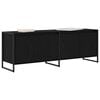 vidaXL TV Cabinet Black Oak 140 x 36 x 49.5 cm Engineered Wood