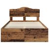vidaXL Bed Frame with Headboard Old Wood 120 x 200 cm Solid Pine Wood