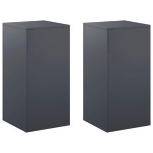 vidaXL Plant Stand 2 pcs Anthracite 40 x 40 x 80 cm Galvanised Steel