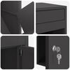 vidaXL Parcel Drop Box with Storage Black 41 x 38 x 103 cm Steel