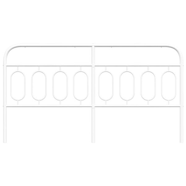 vidaXL Metal Headboard White 183 cm