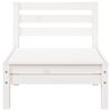 vidaXL Garden Sofa 3-Seater White Solid Wood Pine
