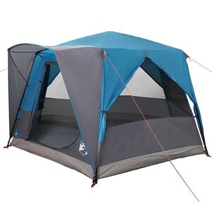 vidaXL Cabin Tent with Roof Blue and Grey 333 x 317 x 194 cm