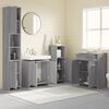vidaXL 4 Piece Bathroom Furniture Set Grey Sonoma Engineered Wood