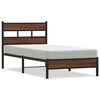 vidaXL Bed Frame without Mattress Brown Oak 107x200 cm Engineered Wood
